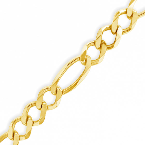 10K Solid Yellow Gold Figaro Link 20" Chain