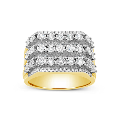 Diamond Ring 1 CTW Round Cut 10K Yellow Gold