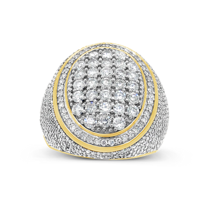 Diamond Ring 3.50 CTW Round Cut 10K Yellow Gold