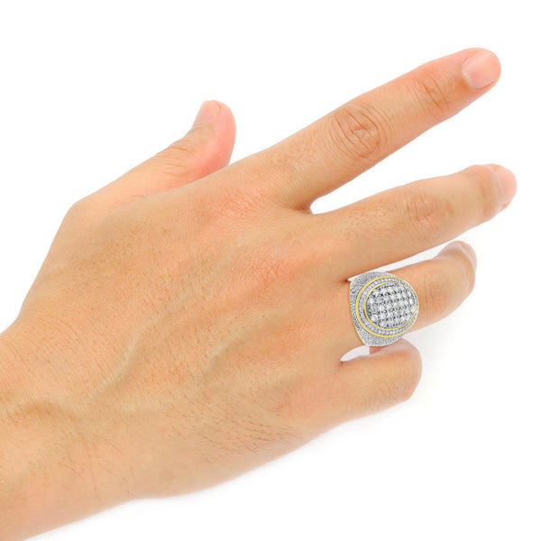 Diamond Ring 3.50 CTW Round Cut 10K Yellow Gold