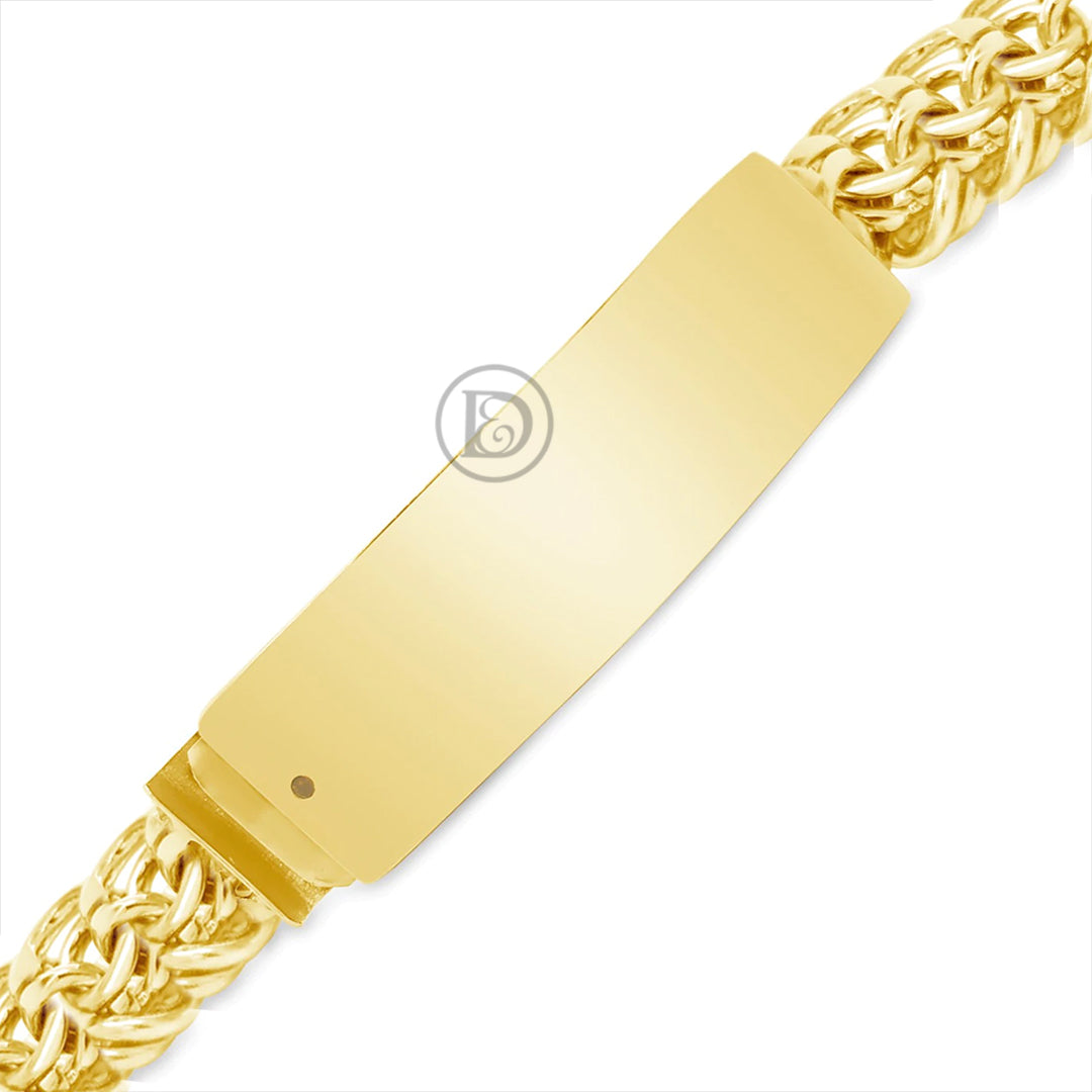 10k Yellow Gold Chino Link ID Bracelet