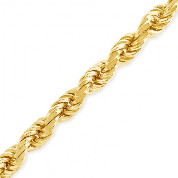 10K Solid Yellow Gold Rope Chain – Exotic Diamonds
