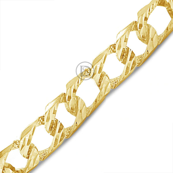 10K Gold Figaro Bracelet w/ Lazor Cuts