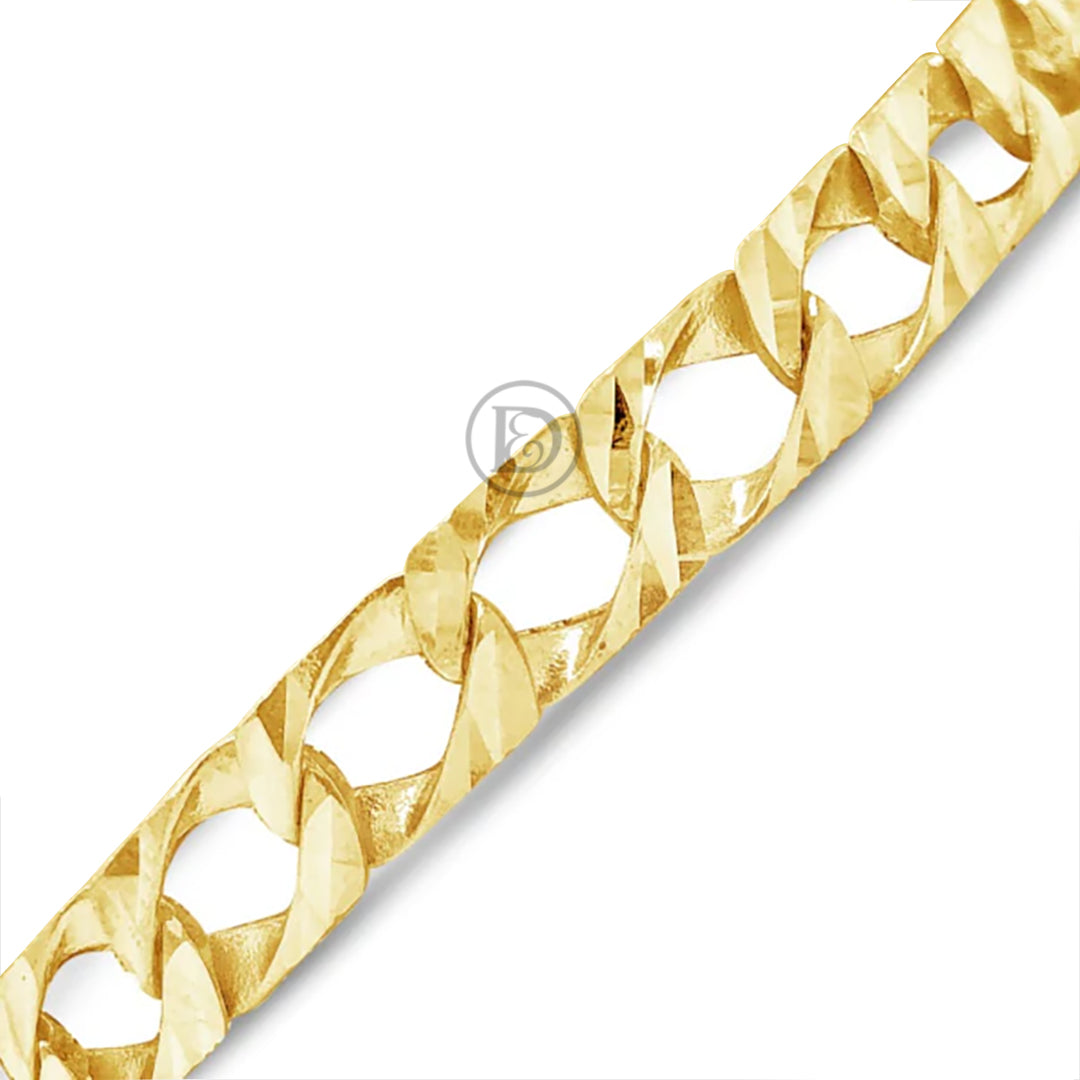 10K Gold Square Cuban Link Bracelet w/ Lazor Cuts