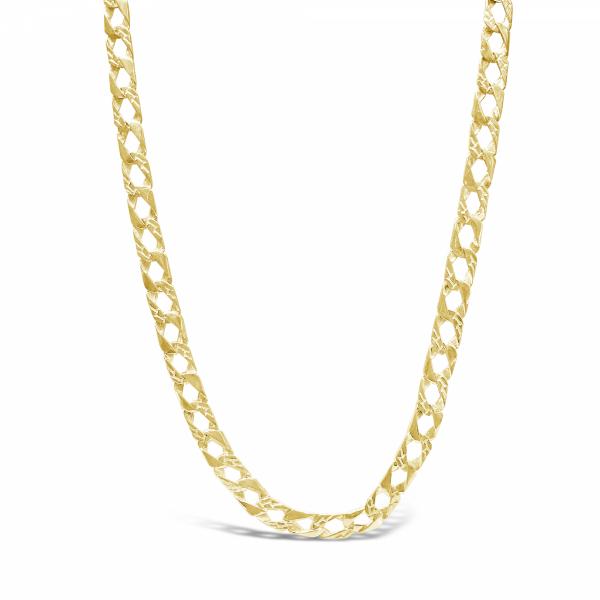 10K Yellow Gold  Nugget Cuban Link Chain