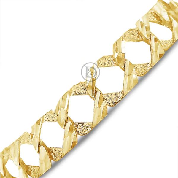10K Gold Cuban Link Bracelet w/ Lazor Cuts