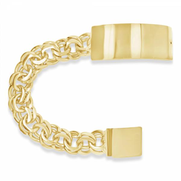 10k Yellow Gold Chino Link ID Bracelet