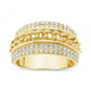 10K Yellow Gold Men's Cuban Link w/ CZ's