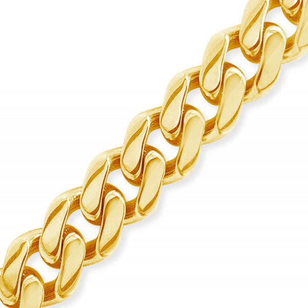 10K Yellow Gold Hollow Miami Cuban 22" Chain