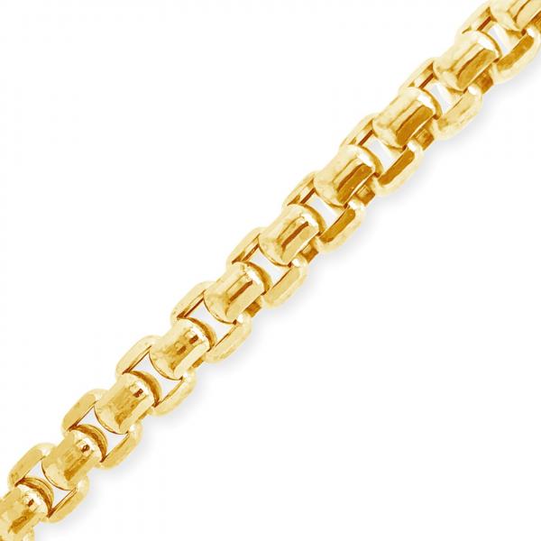 10K Yellow Gold Puffed Rolo 22" Chain