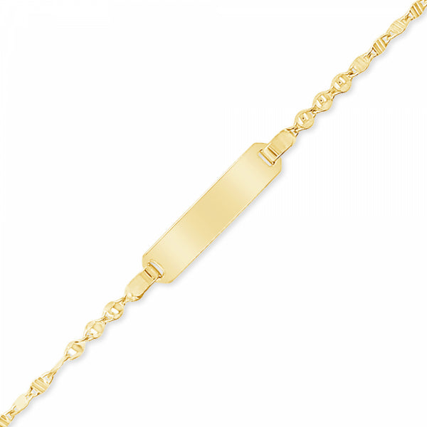 10K Yellow Gold Baby & Toddler Fancy ID Bracelet