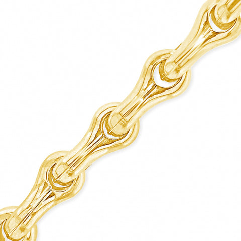 10K Yellow Gold  Dog Bone Design 24" Necklace
