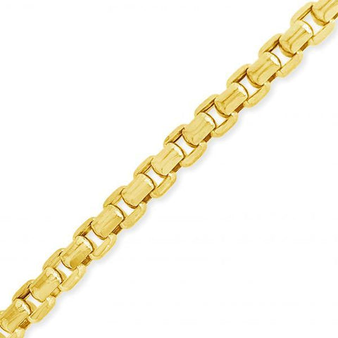 10K Hollow Yellow Gold Puffed Rolo 22"Chain