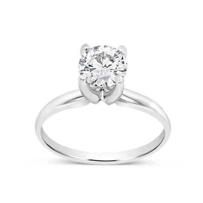 Diamond Engagement Ring .75 CTW Round Cut 14K White Gold
