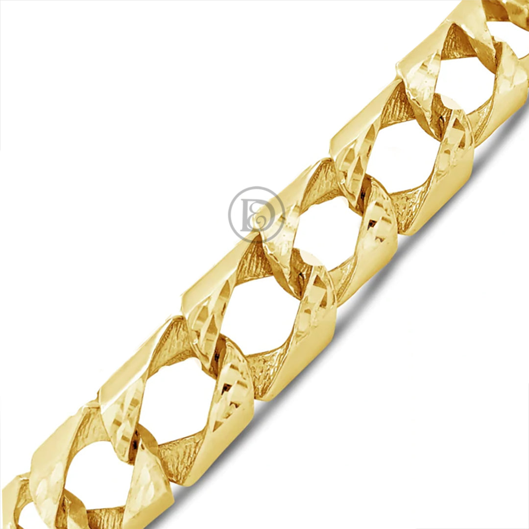 10K Gold Nugget Cuban Link Bracelet w/ Lazor Cuts