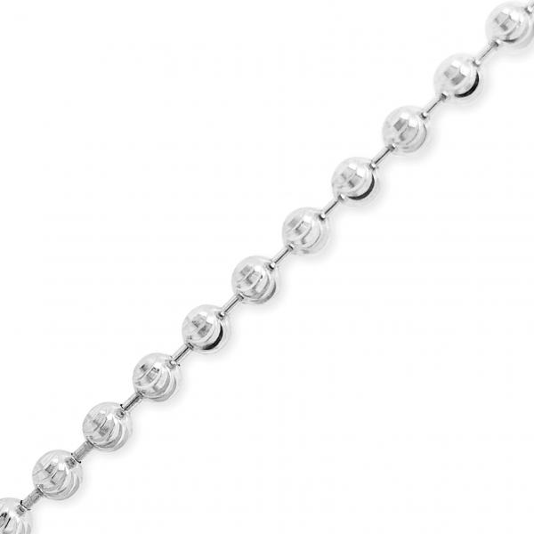 10K Solid Yellow Gold Moon Cut Chain