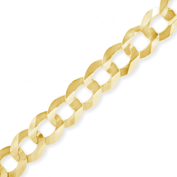 10K Yellow Gold Solid  Cuban Link 22" Chain