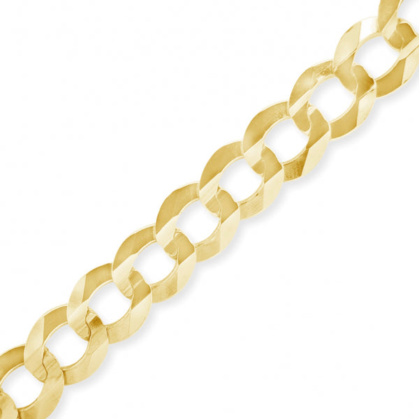 10K Yellow Gold Solid Cuban Link 22" Chain