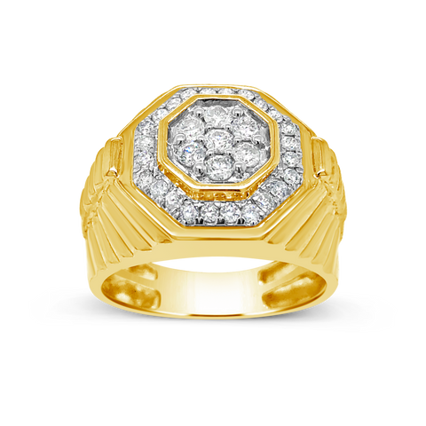 Diamond Ring .75 CTW Round Cut 10K Yellow Gold