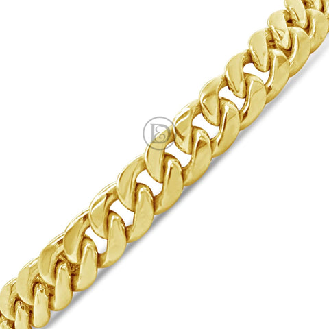 10K Yellow Gold Hollow Miami Cuban Bracelet