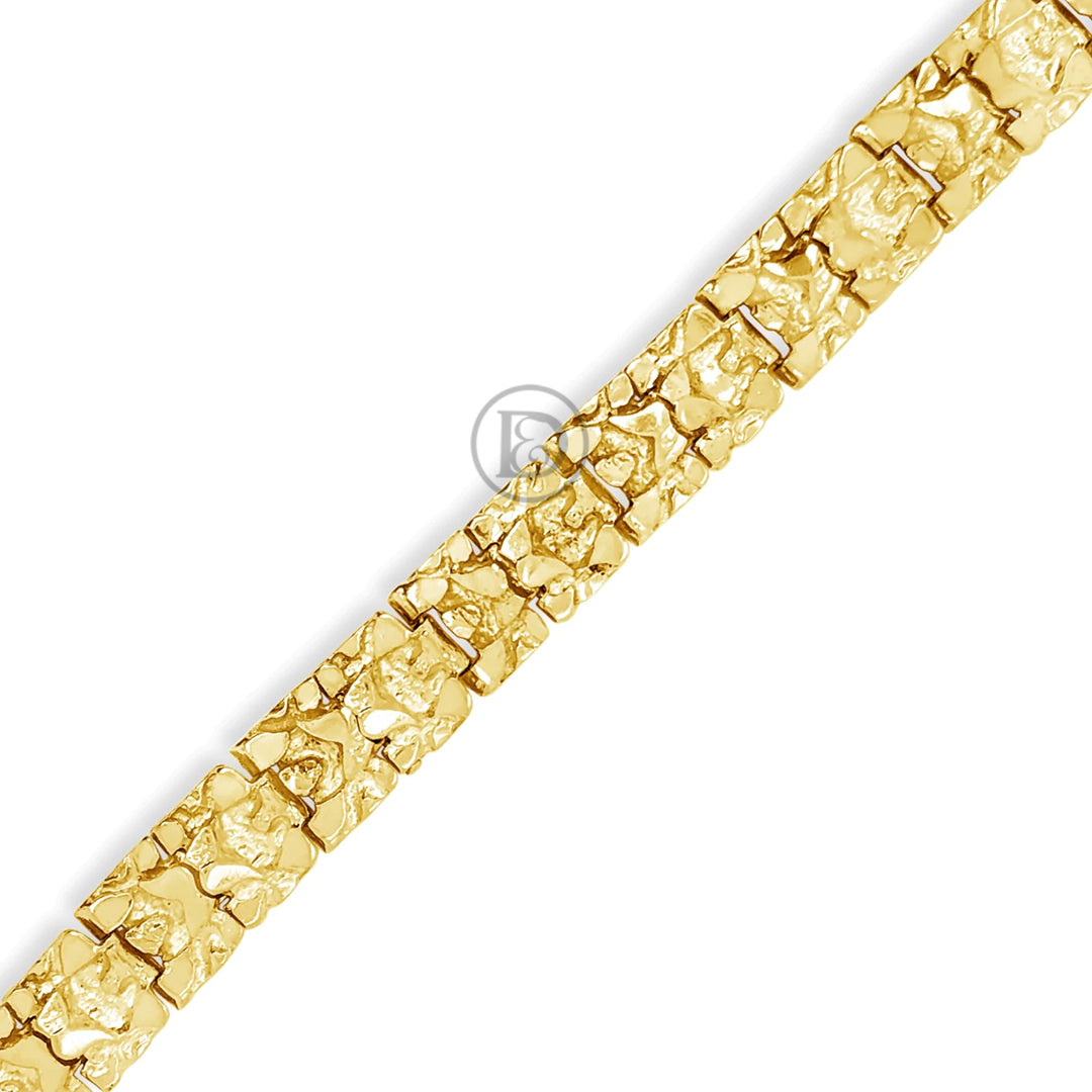 Women's Watch 14k Yellow Gold Nugget Link Bracelet Geneve Wrist Watch