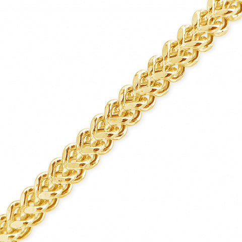 10K Yellow Gold Semi Solid  Franco Link 22" Chain