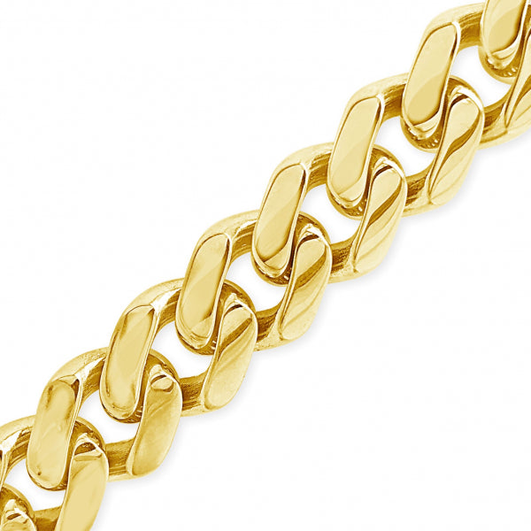 10K Yellow Gold Hollow  Miami Cuban Link Chain
