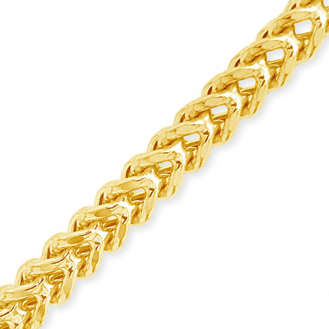 10K Semi Solid Yellow Gold Franco Chain