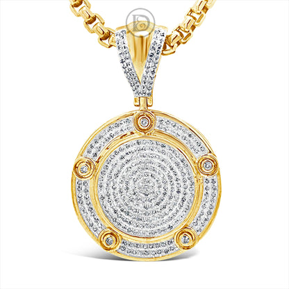 Diamond Pendant .75 CTW Round Cut 10K Yellow Gold