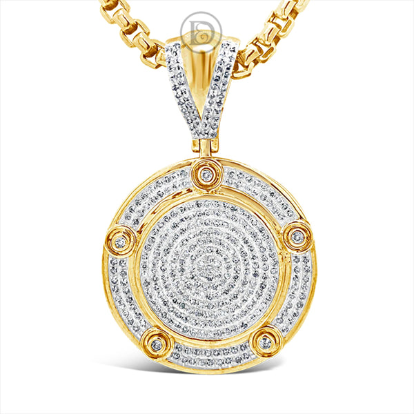 Diamond Pendant .75 CTW Round Cut 10K Yellow Gold