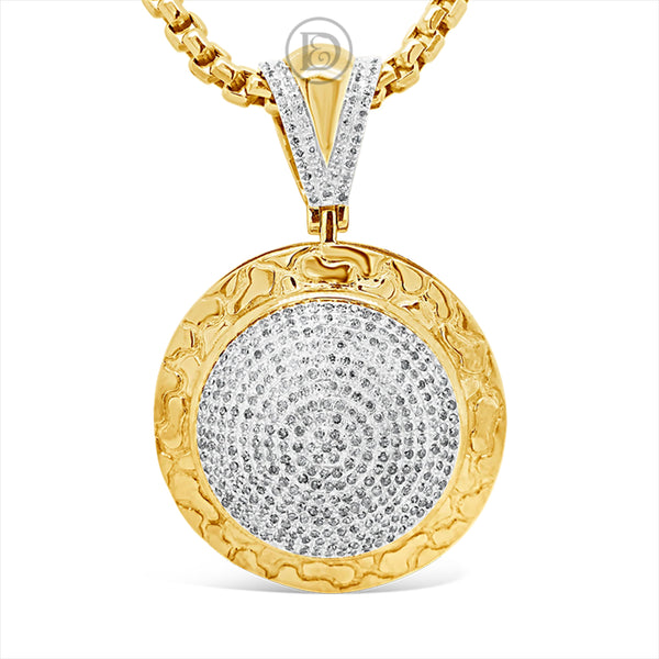Diamond Pendant 1.25 CTW Round Cut 10K Yellow Gold