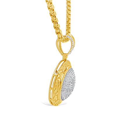 Diamond Pendant 1.25 CTW Round Cut 10K Yellow Gold