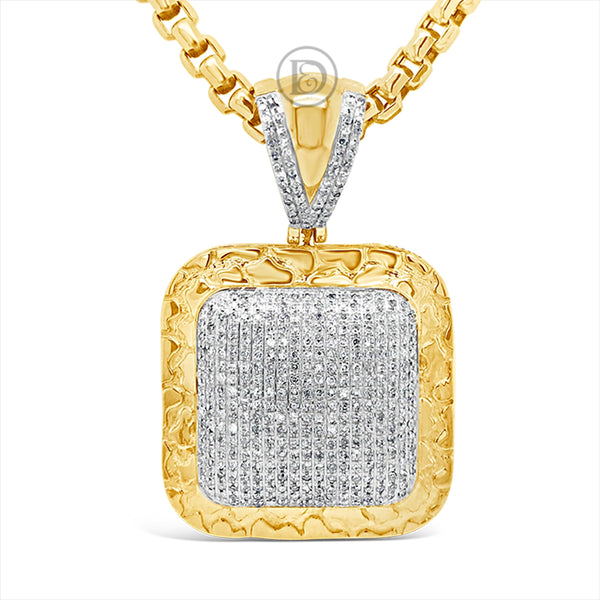 Diamond Pendant .85 CTW Round Cut 10K Yellow Gold
