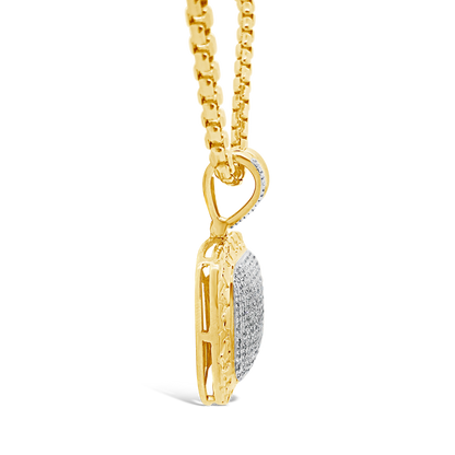 Diamond Pendant .85 CTW Round Cut 10K Yellow Gold