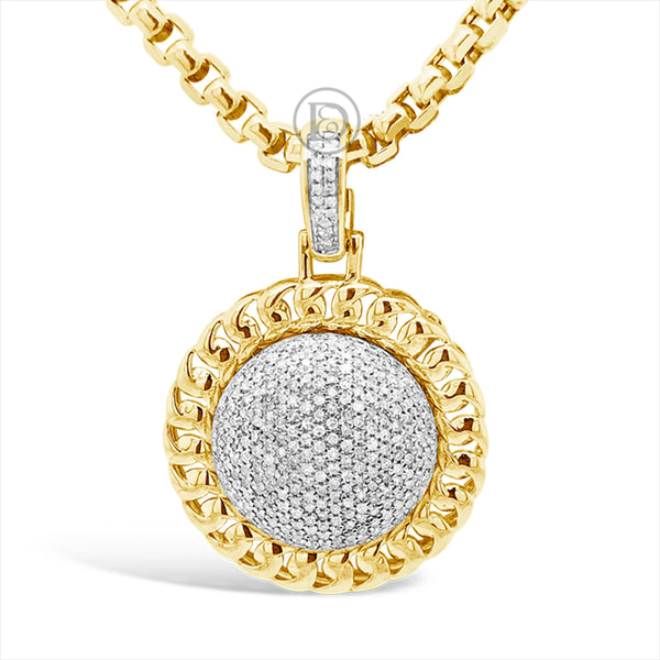Diamond Pendant .75 CTW Round Cut 10K Yellow Gold