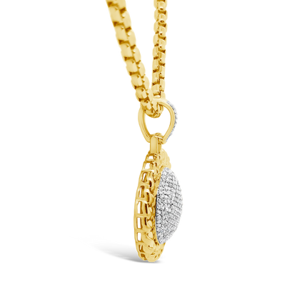 Diamond Pendant .75 CTW Round Cut 10K Yellow Gold
