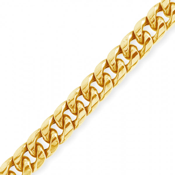 10K Yellow Gold Hollow Miami Cuban 22" Chain