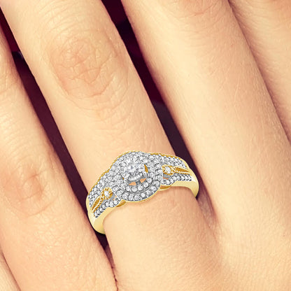 Diamond Engagement Ring .33 CTW Round Cut 10K Yellow Gold