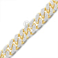 10K Solid Yellow Gold 3.20CT tw Round Cut Diamond Cuban Link 11mm Bracelet