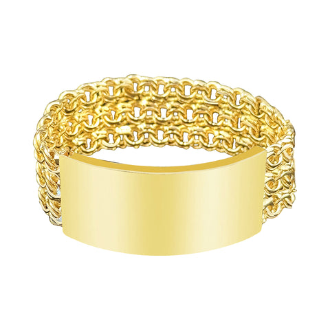 10K Yellow Gold Chino Link ID bracelet