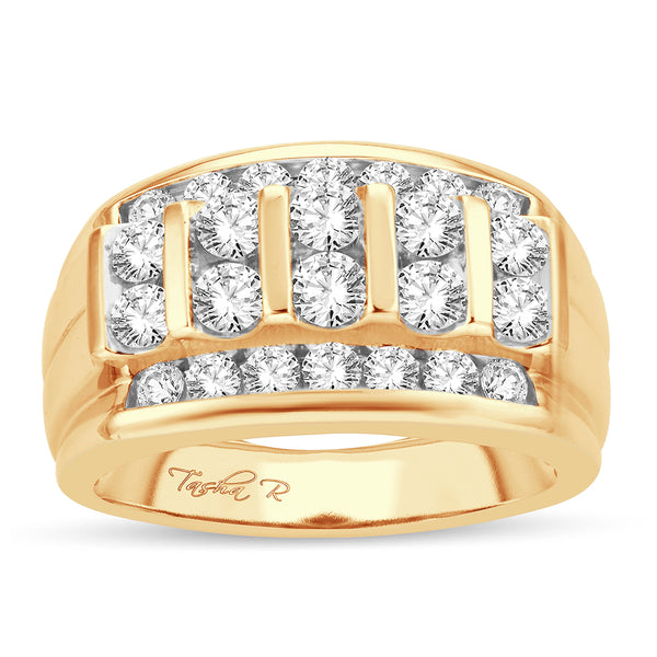 14K 2.00CT Diamond Mens Band