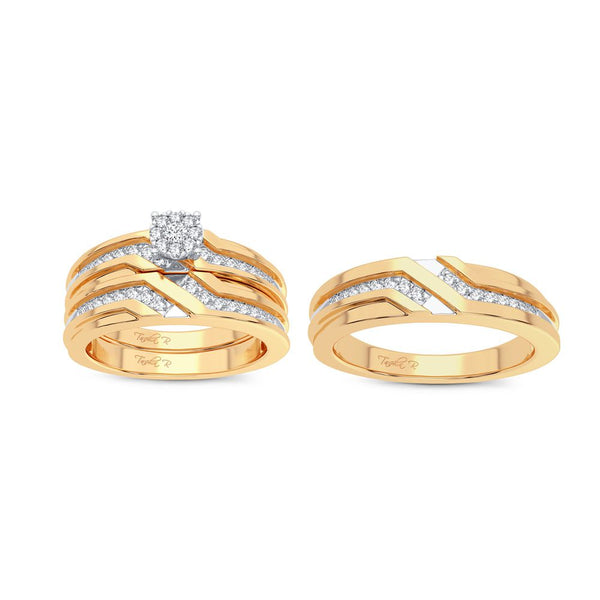 14K 0.35CT Diamond Trio Set