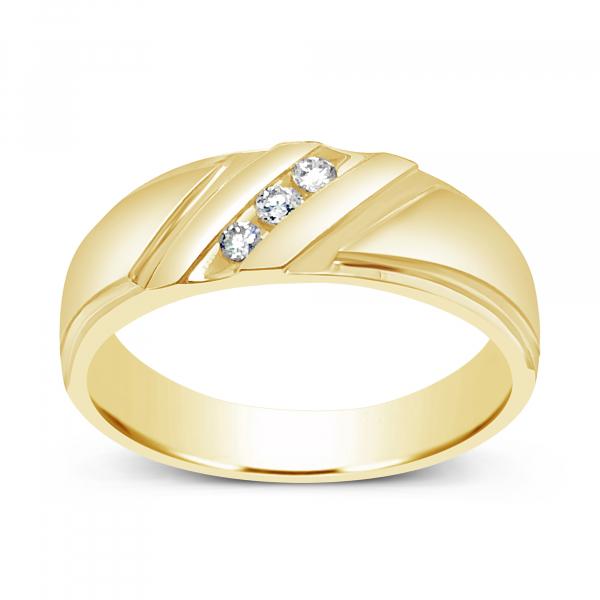 Diamond Ring .10 CTW Round Cut 14K Yellow Gold