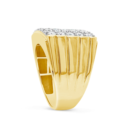 Diamond Ring 2 CTW Round Cut 10K Yellow Gold