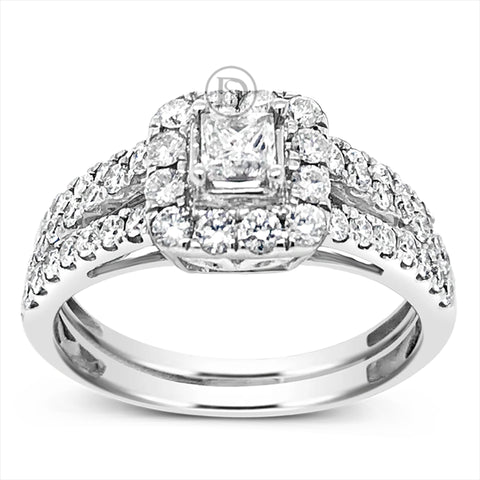 Diamond Engagement Ring 1 CTW 14K White Gold