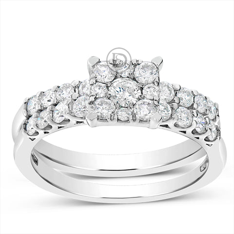 Diamond Engagement Ring 1 CTW Round Cut 14K White Gold