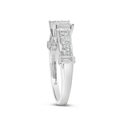 Diamond Promise Ring .12 CTW 10K White Gold