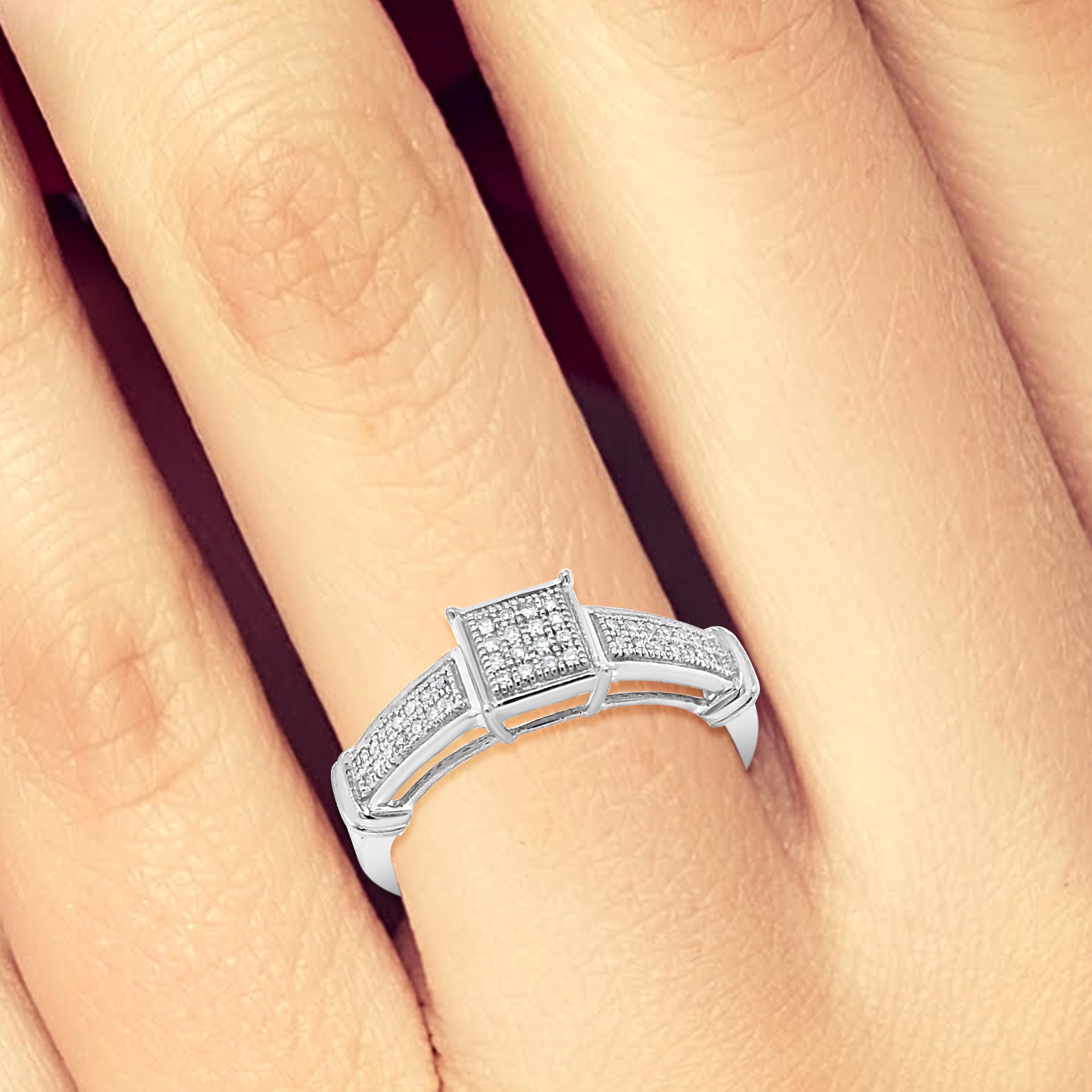 Diamond Promise Ring .12 CTW 10K White Gold