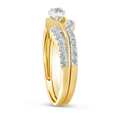Diamond Engagement Ring .33 CTW Round Cut 10K Yellow Gold