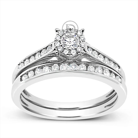 Diamond Engagement Ring .53 CTW Round Cut 14K White Gold